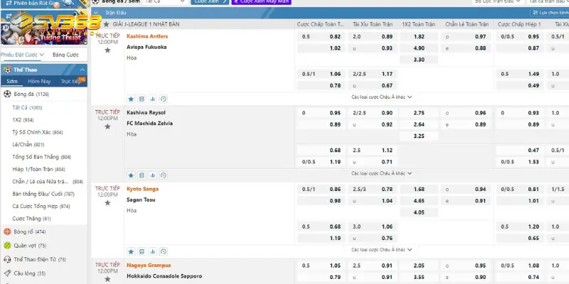 cung cap hon 1 500 tran dau voi ty le cuoc canh tranh